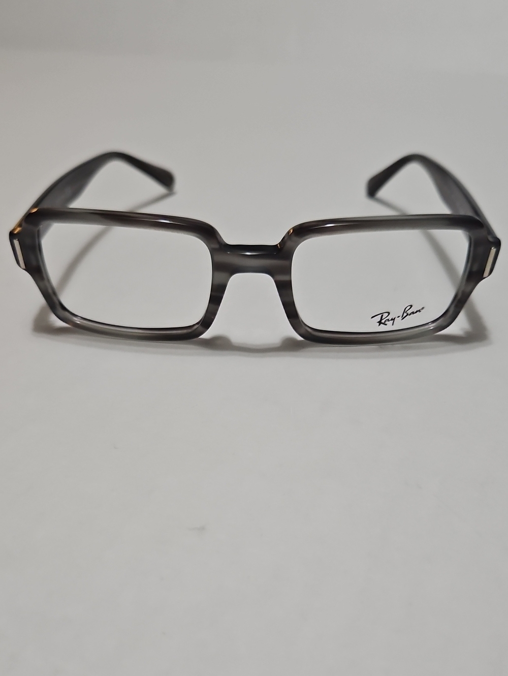 Ray Ban RB5473 Benji 8055 Polished Striped Gray 50 20 145 Eyeglass Frames NWOT